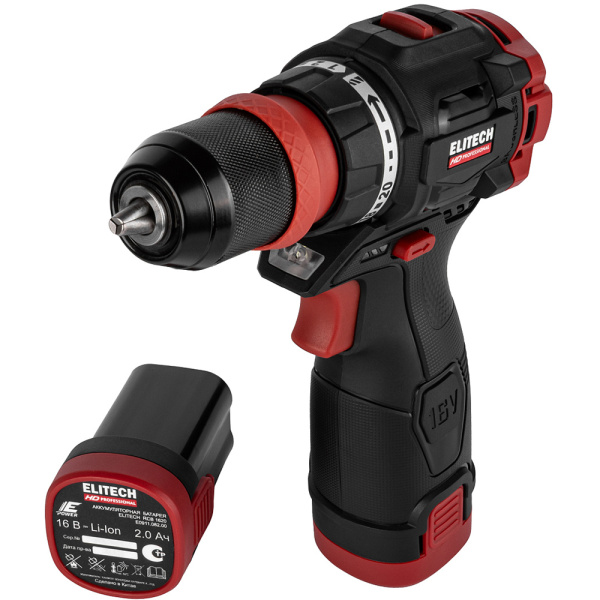 Дрель аккумуляторная ELITECH CD 16UL2 E2201.078.01 в Казани