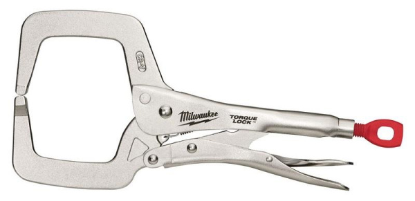 Зажим Milwaukee  Locking hand clamps 11" с тонкими губками