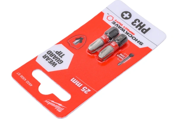 Насадка Milwaukee SHOCKWAVE PH3 25мм 2шт 4932430857