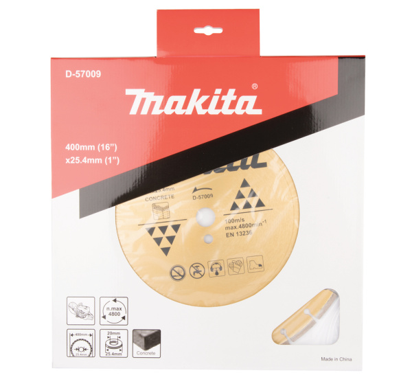 Диск алмазный MAKITA 400х25.4мм  бетон D-57009 в Екатеринбурге