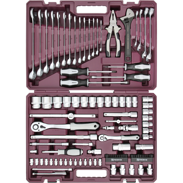 Набор инструмента THORVIK 1/4", 1/2"DR, 101пр. 054011 в Казани 