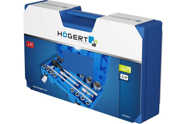 Hабор инструментa HOEGERT 3/4" 21 шт HT1R510 в Казани 