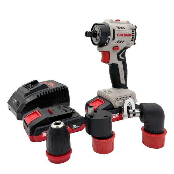 Дрель-шуруповерт аккумуляторная CROWN CT21131HQX-2 BMC