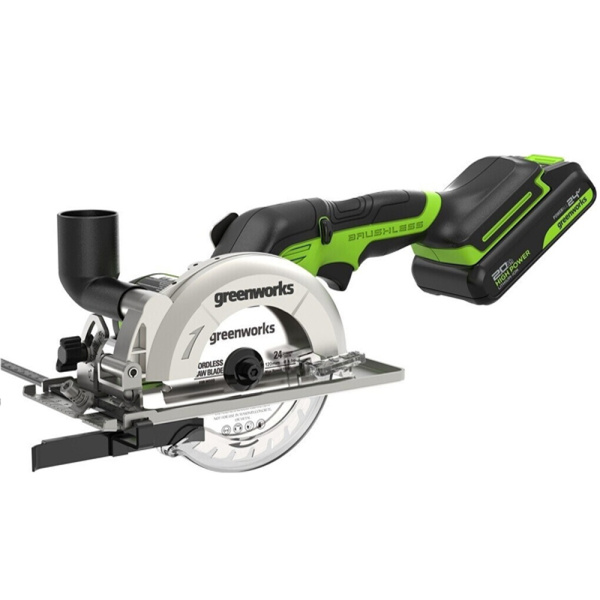 Дисковая аккумуляторная мини пила Greenworks G24MCS в Казани