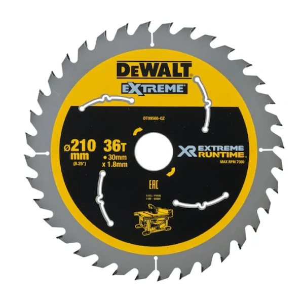 Диск пильный по дереву DeWalt 210х30х1,8мм. 36з. EXTREME Runtime  DT99566-QZ