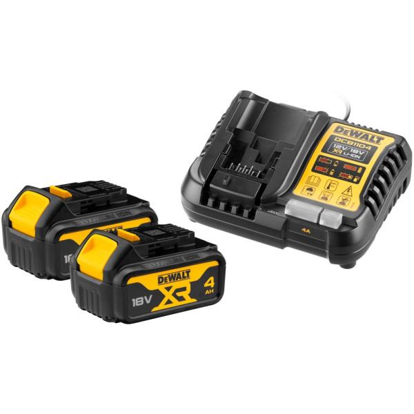 Набор DeWalt 2 АКБ DCB182, Li-Ion, 18 В 4Ач и зарядное устройство DCB1104 DCB1104M2-QW в Казани