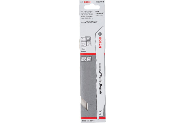 Пильное полотно по дереву Bosch  S722 VFR 190х0,9х2,6мм 1шт.  2608658027 в Екатеринбурге