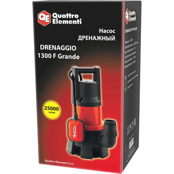 Погружной дренажный насос Quattro Elementi Drenaggio 1300F Inox 241-819 в Екатеринбурге