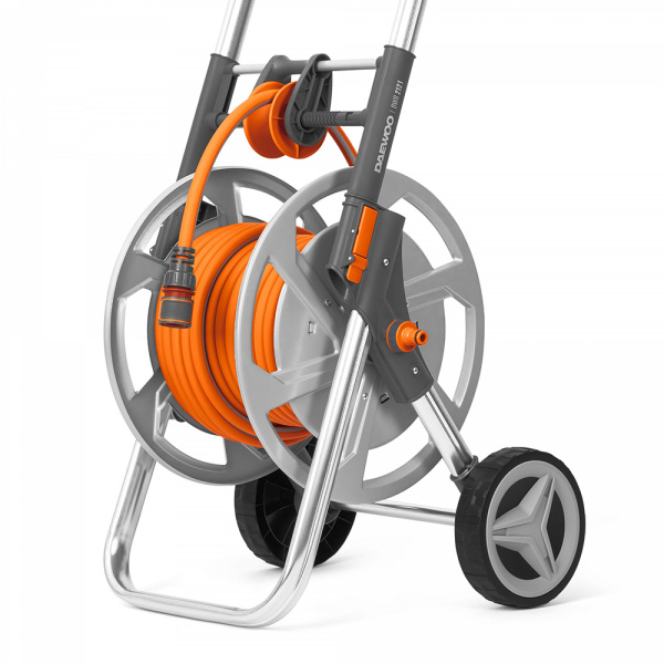 Металлическая тележка со шлангом 20м. и набором для полива DAEWOO DWR 2121 в Казани